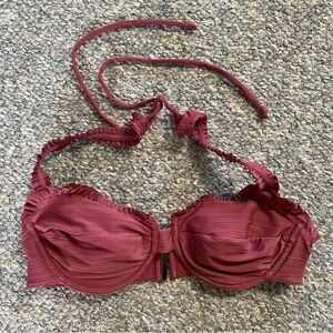 For Love and Lemons || Dusty Rose Balconette Swim Top